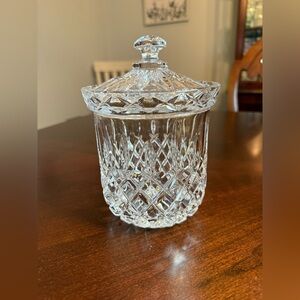 Vintage Gotham King Edward Lead Crystal Biscuit Barrel (cookie Jar) With Lid